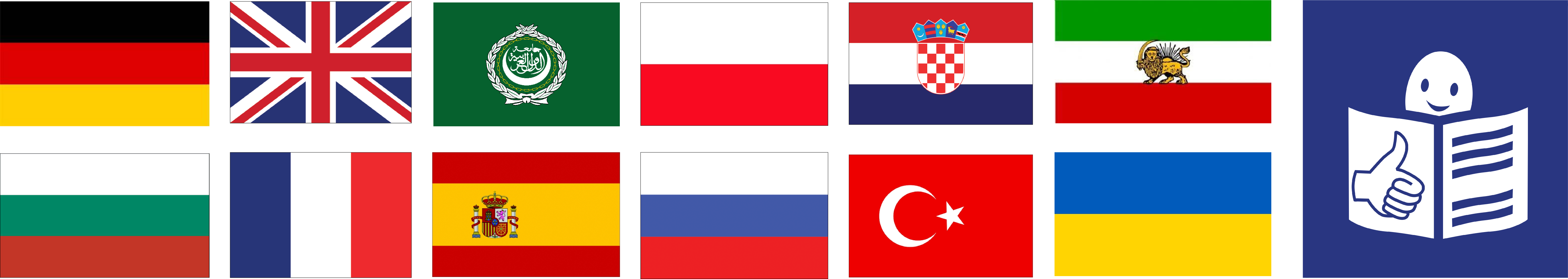 Imagemap mit den Fahnen verschiedener Länder